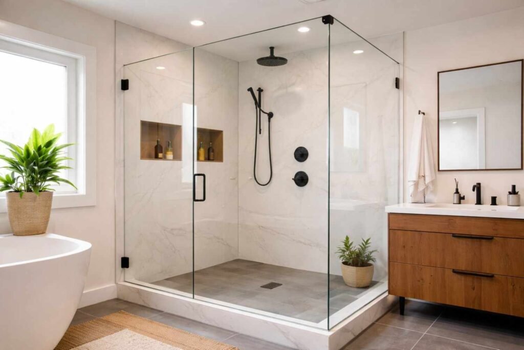 Opt for Sleek Shower Enclosures