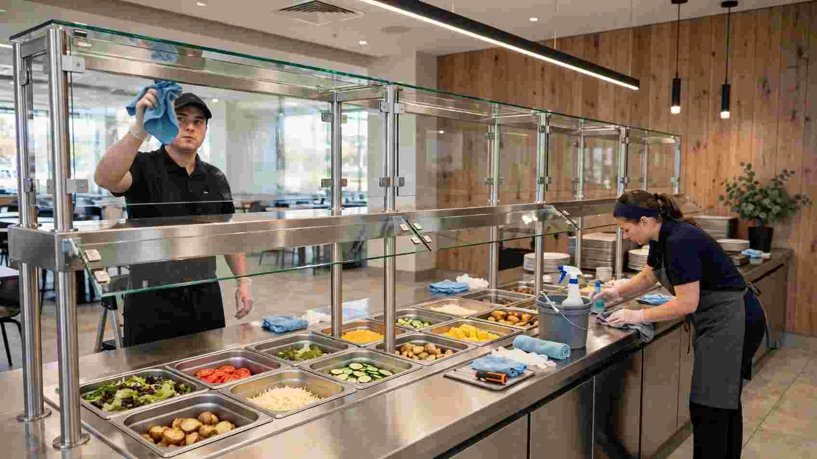 Designing a Glass Food Guard Around the Service Counter